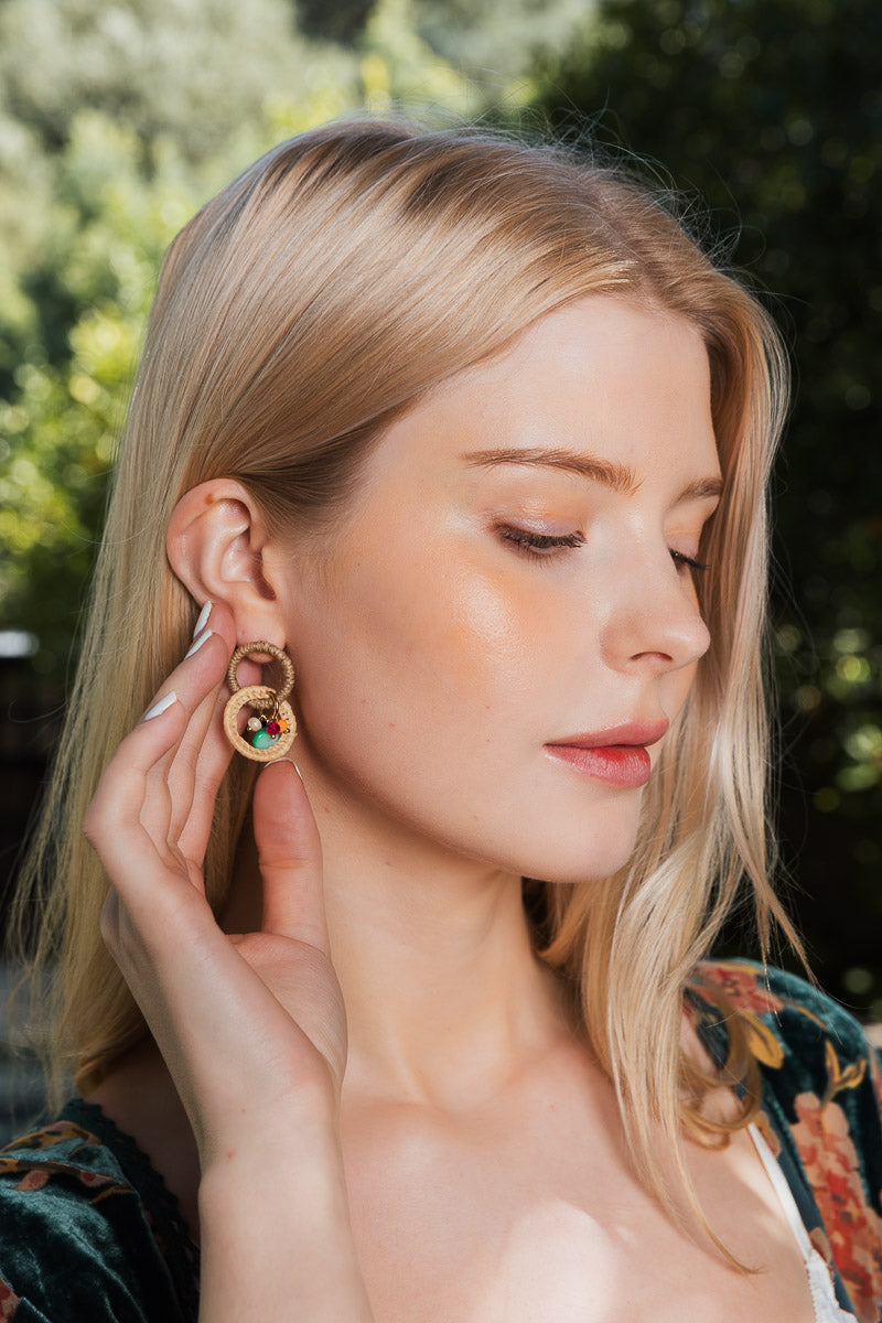 Infinity Bloom Beaded Woven Dangle Earrings - NeoKira Unlimited