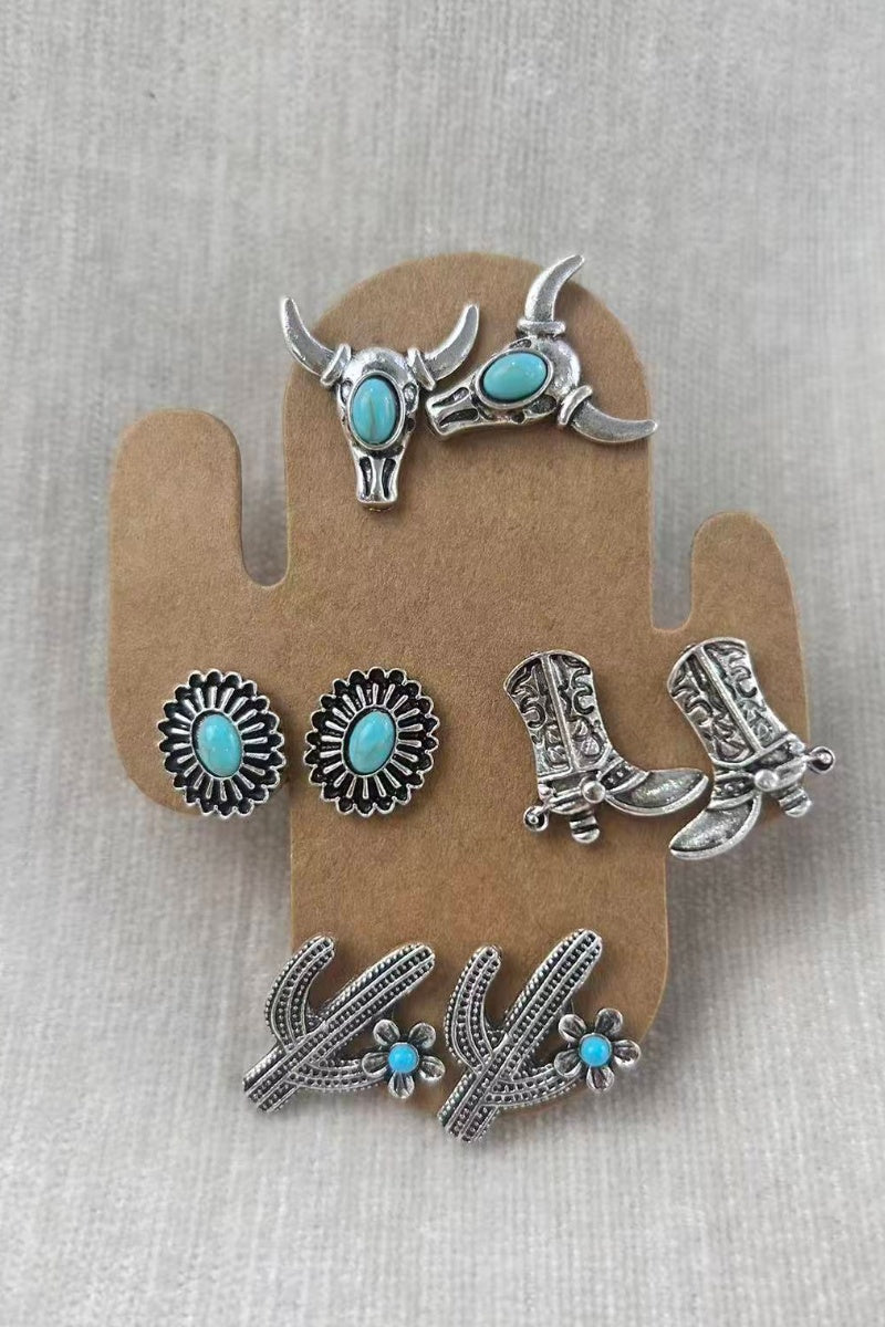Western Earring Set – Boot & Cactus Adventure Styles - NeoKira Unlimited