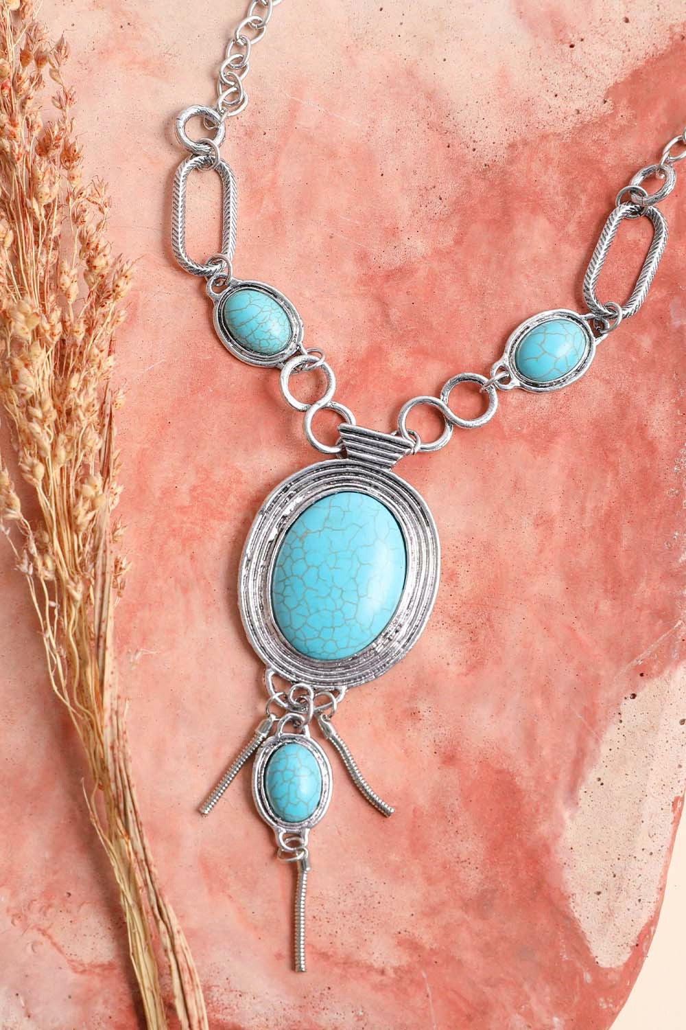 Turquoise Bolo Necklace Necklaces Leto Collection   