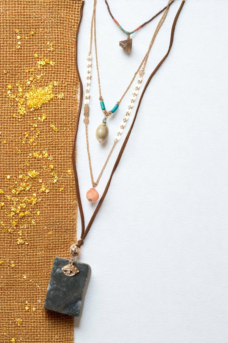 4 Layer Tablet Necklace - NeoKira Unlimited