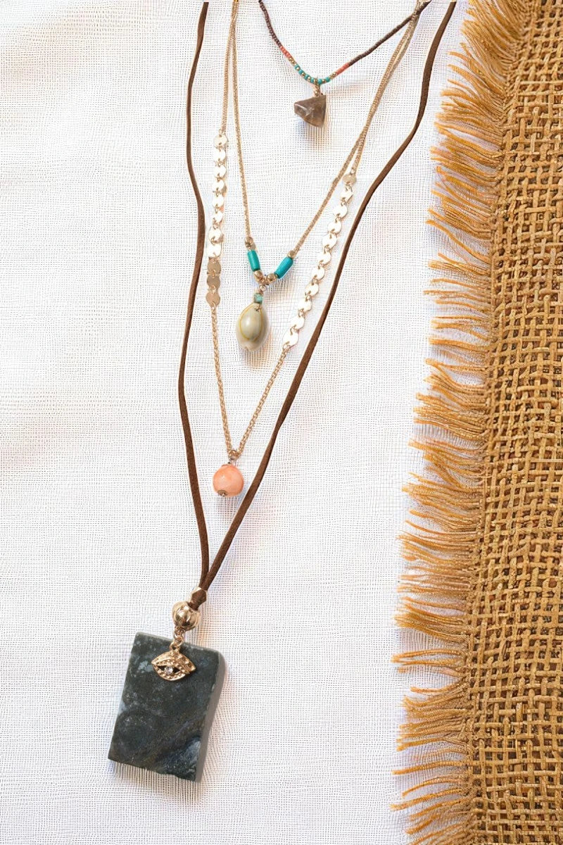 4 Layer Tablet Necklace - NeoKira Unlimited