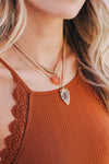 Carnelian & Brown Agate Suede Necklace Necklaces Leto Collection Gold  