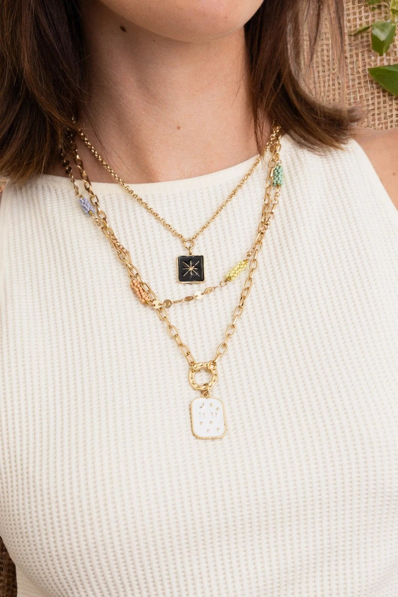 Western Rustic Charm Beaded Layered Necklace - NeoKira Unlimited