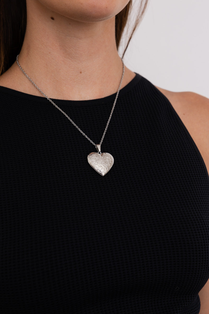 Love Me Heart Heart Locket Necklace - NeoKira Unlimited