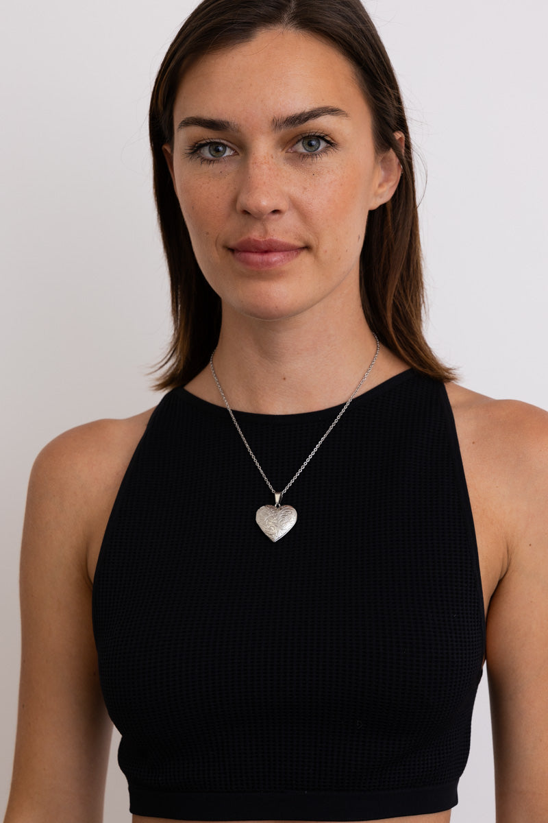 Love Me Heart Heart Locket Necklace - NeoKira Unlimited