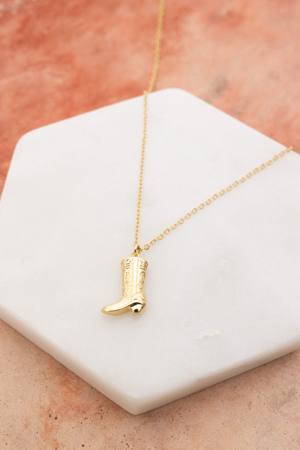 Yeehaw Cowboy Boot Pendant Necklace 👢 - NeoKira Unlimited