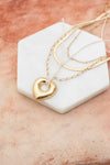 Charmy Loving Heart Layered Necklace Necklaces Leto Collection   