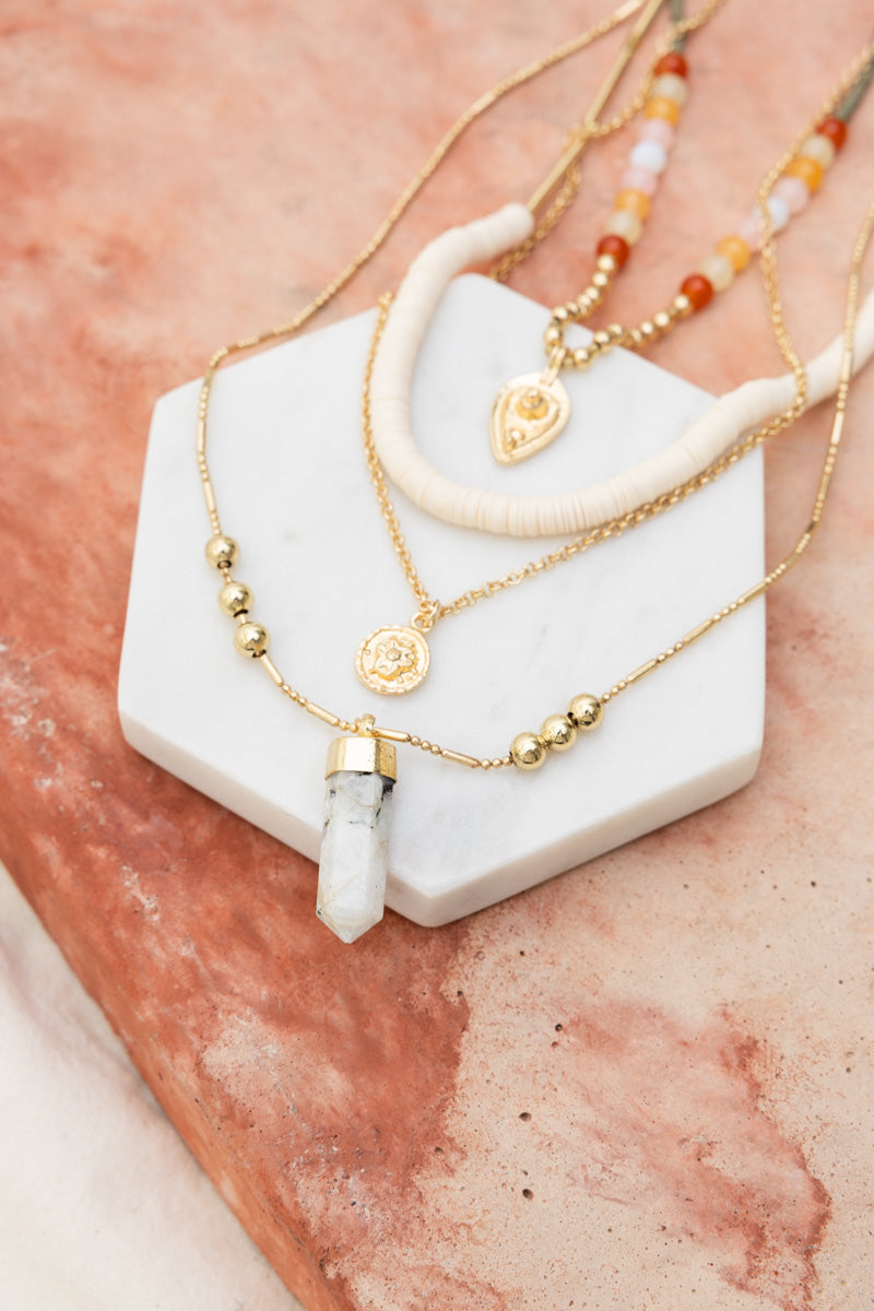 Desert Dreams Layered Beaded Necklace - NeoKira Unlimited