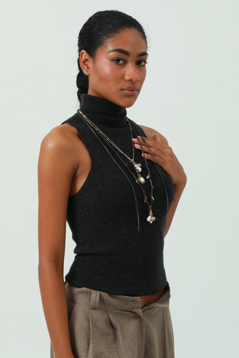 Stackable Alloy Charm Necklace - Layered Trendy Look 🔗 - NeoKira Unlimited