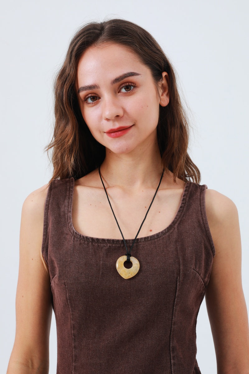 Hollow Heart Gemstone Pendant Necklace for Women – Delicate & Meaningful - NeoKira Unlimited