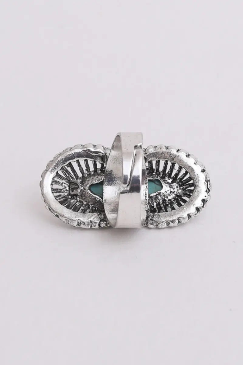 Marquise Western Adjustable Turquoise Ring 🤠💚 - NeoKira Unlimited