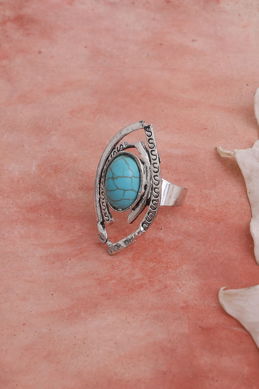 Western Native Adjustable Turquoise Ring - NeoKira Unlimited