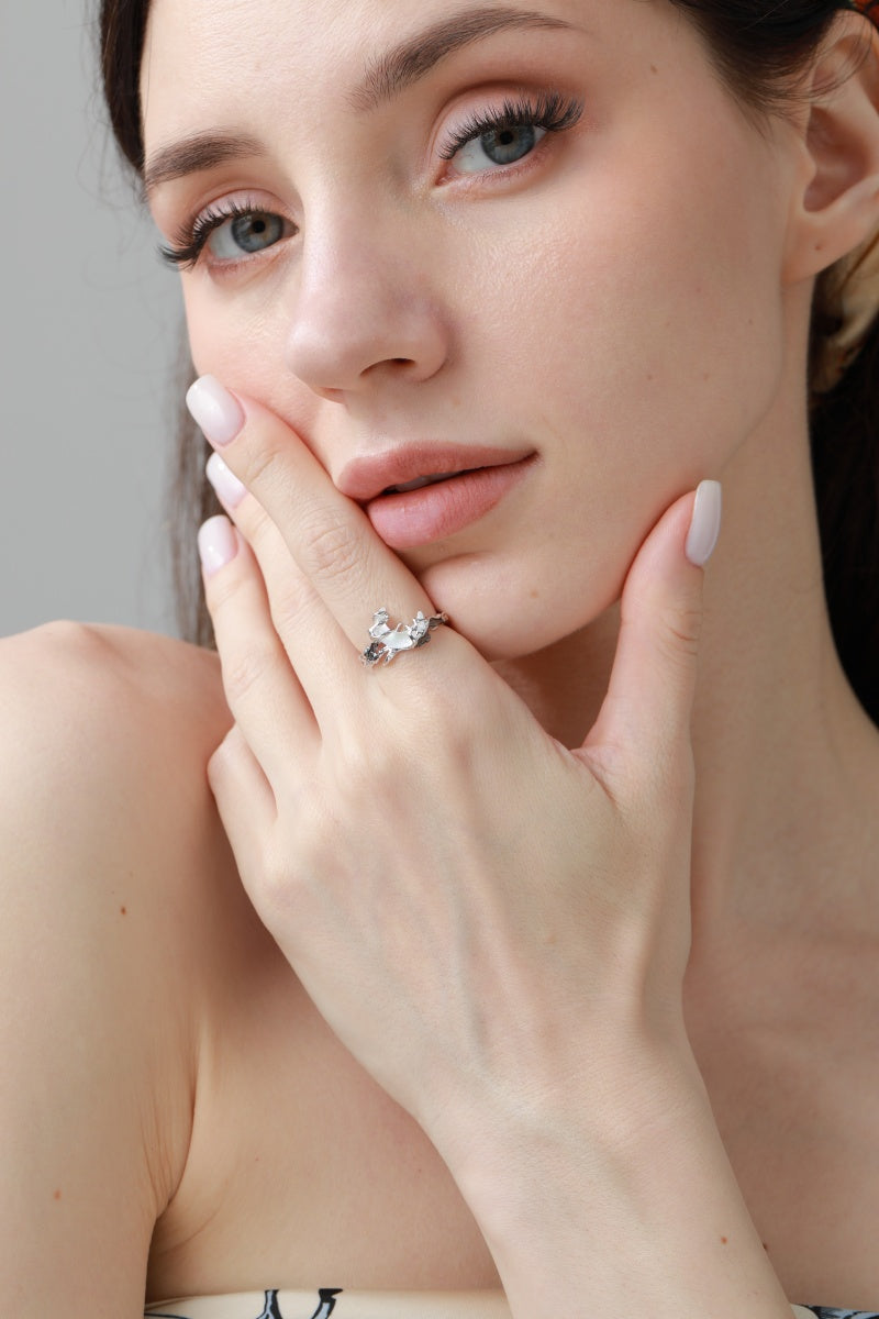 Celestial Moon Nugget Rings – Minimalist Cosmic Jewelry - NeoKira Unlimited