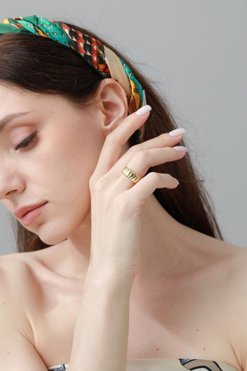 Spiral Nugget Ring – Open Band Stackable Jewelry - NeoKira Unlimited