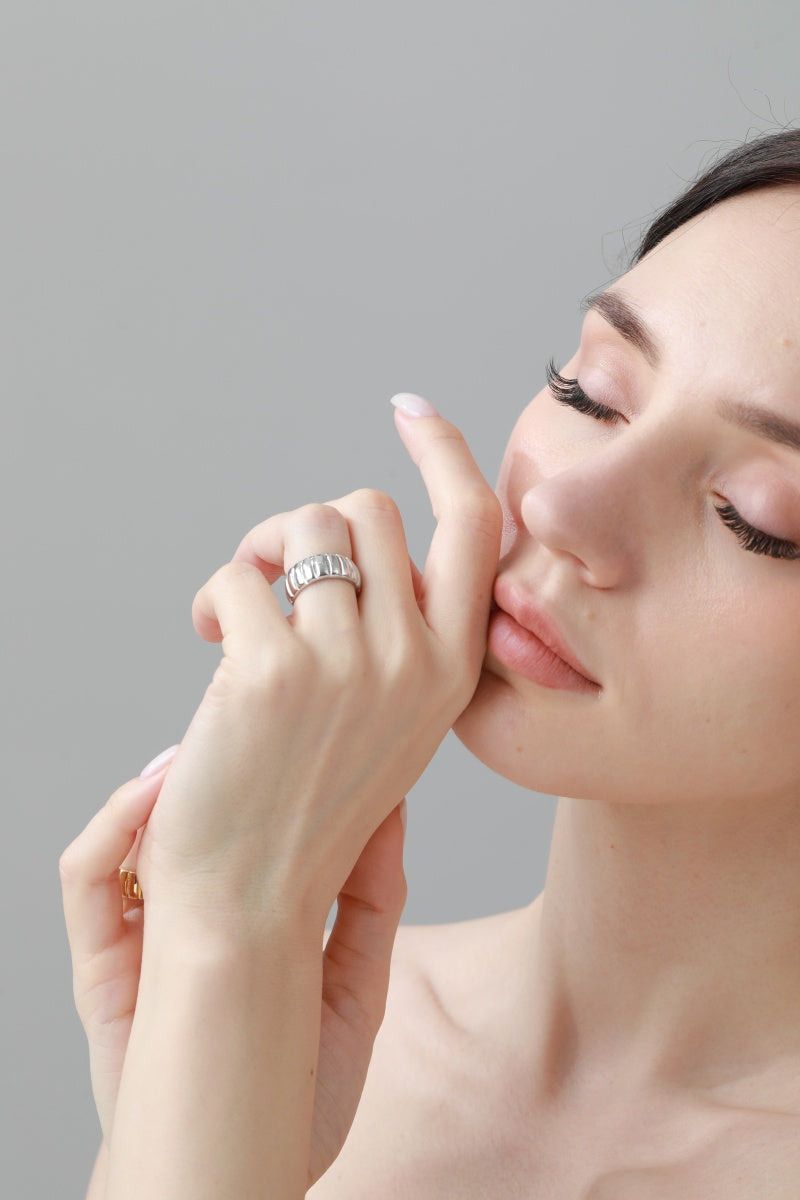 Spiral Nugget Ring – Open Band Stackable Jewelry - NeoKira Unlimited