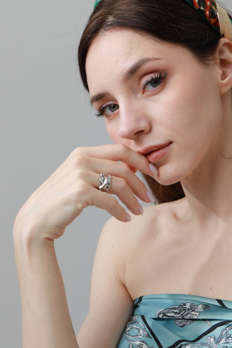 Luxe Asymmetrical Nugget Rings – Minimalist Open-Band Jewelry - NeoKira Unlimited