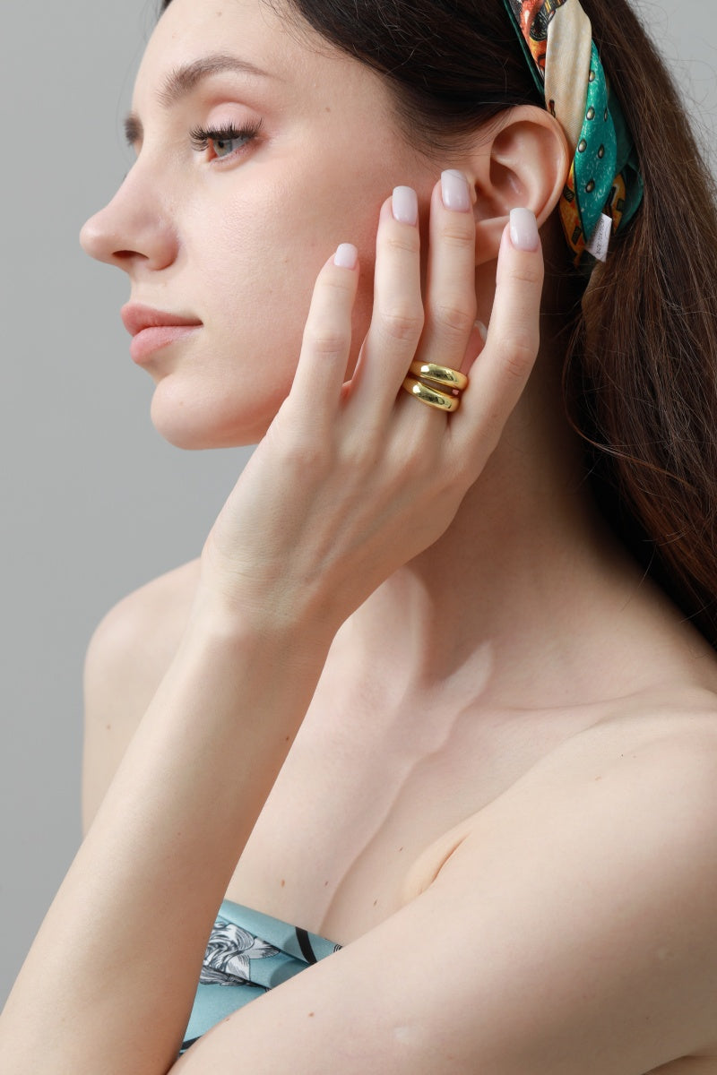 High-Shine Geometric Ring – Open-Ended Minimalist Statement ✨🔶 - NeoKira Unlimited