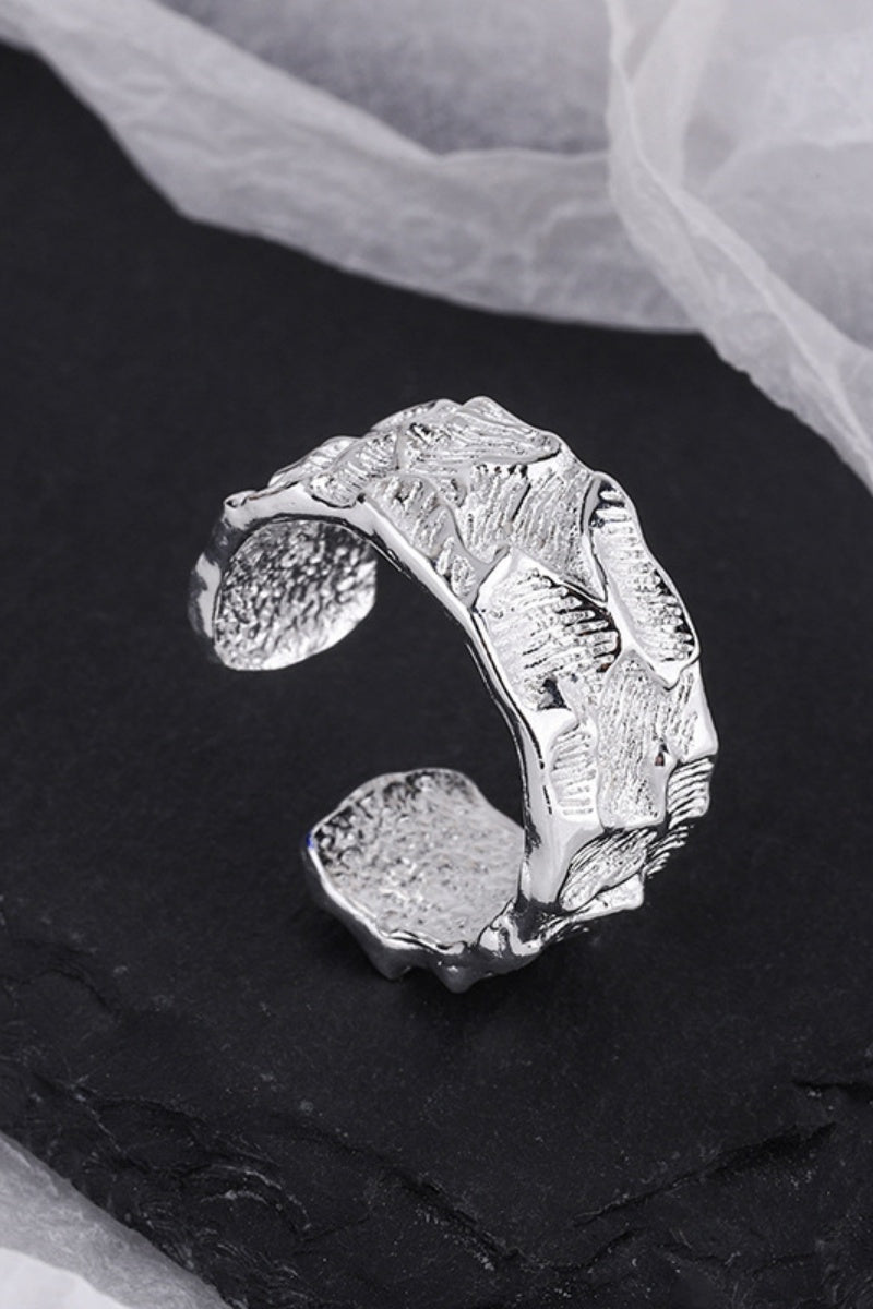 Geometric Nugget Ring – Textured Minimalist Jewelry - NeoKira Unlimited