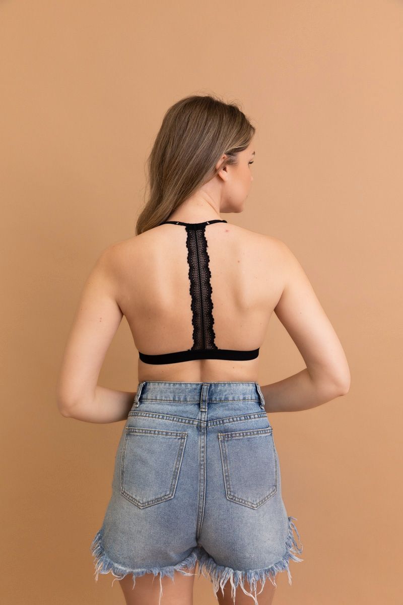 Whisper Lace T-Back Bralette Bralette Leto Collection   