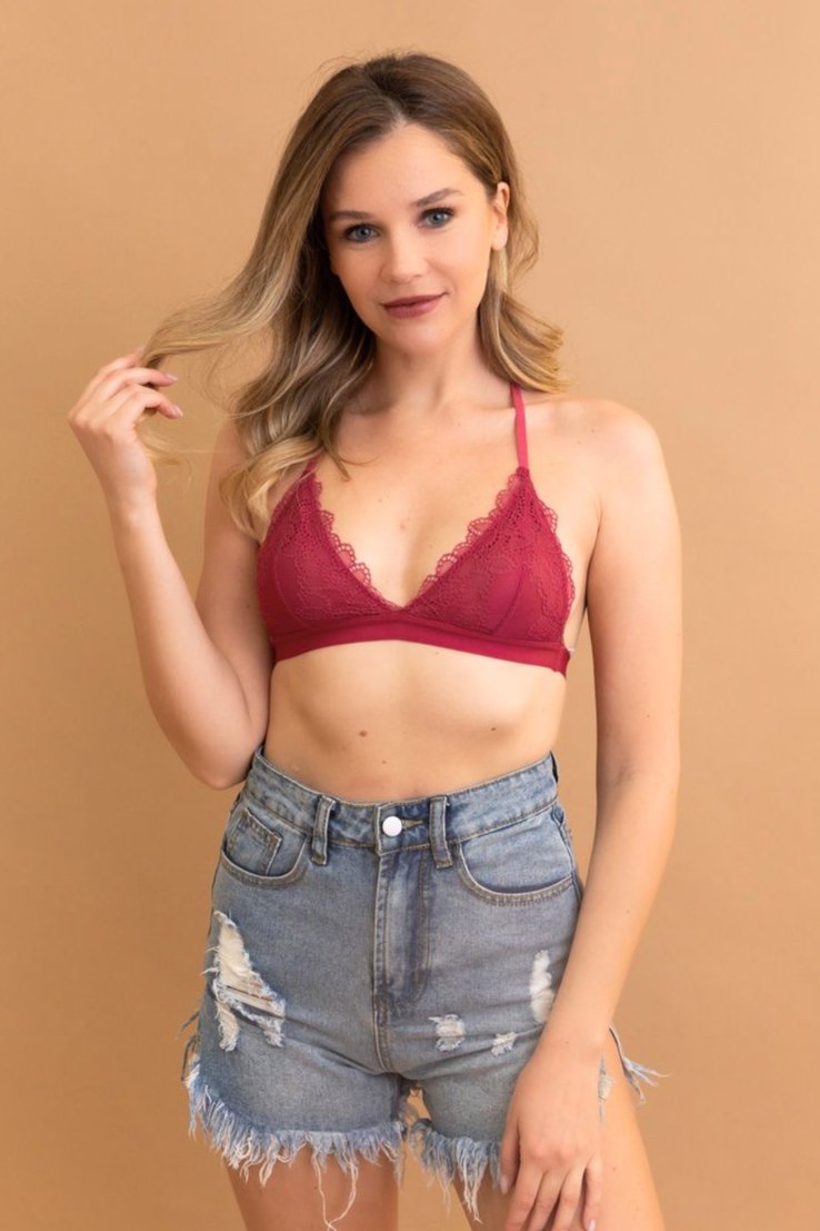 Whisper Lace T-Back Bralette - NeoKira Unlimited