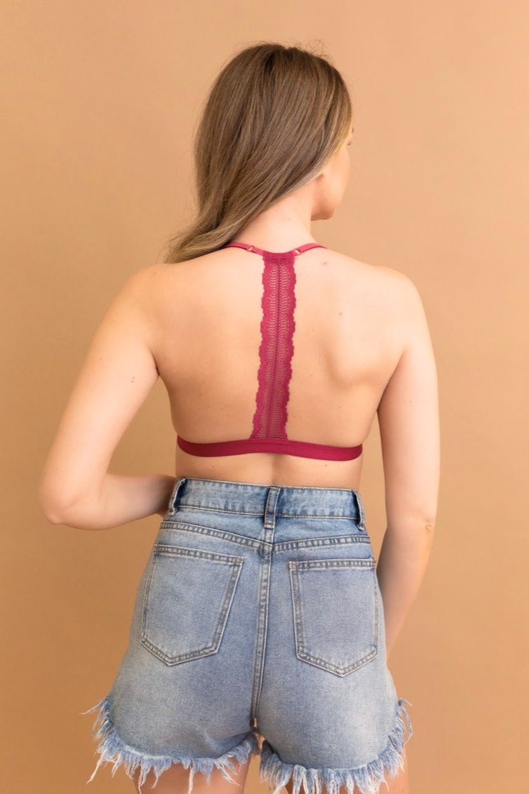 Whisper Lace T-Back Bralette - NeoKira Unlimited