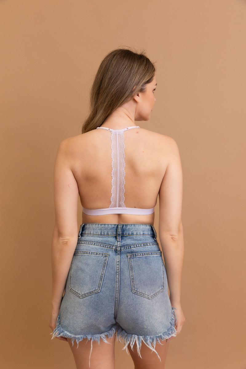 Whisper Lace T-Back Bralette Bralette Leto Collection   