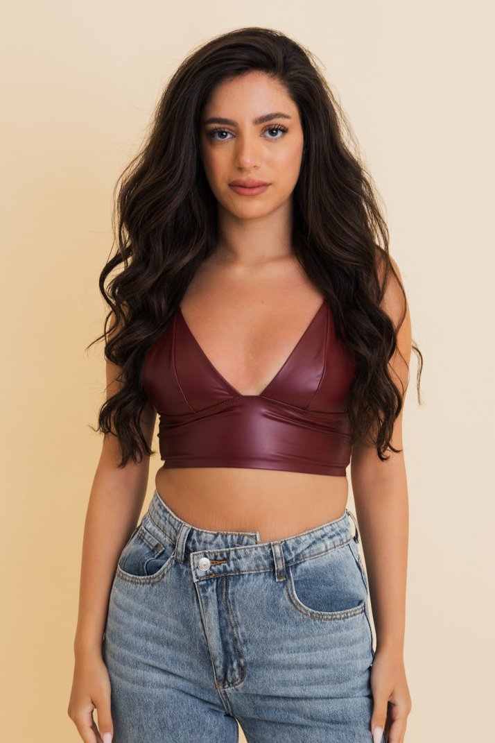 Vegan Leather Longline Bralette - New Colors 🖍️ - NeoKira Unlimited