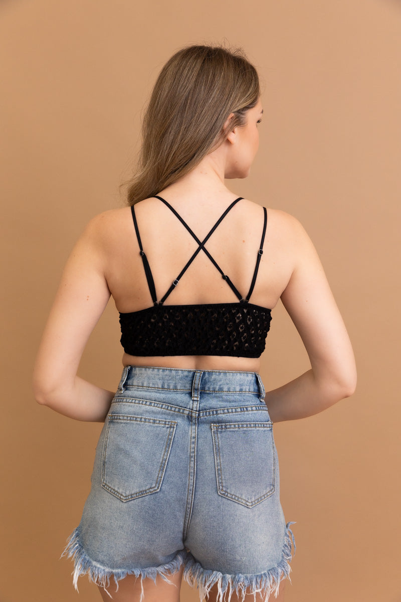 Crochet Lacey Charm Padded Bralette - NeoKira Unlimited