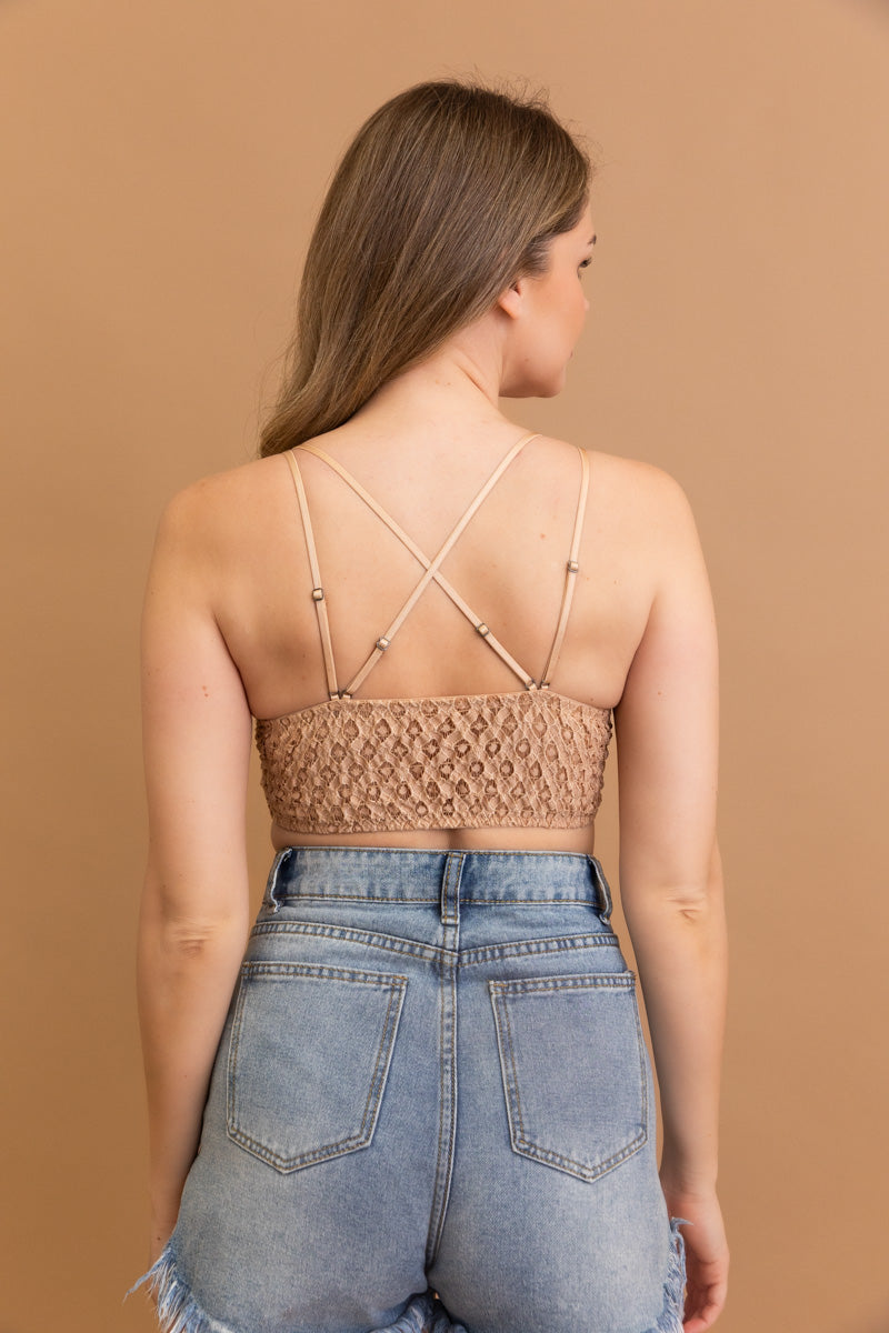 Crochet Lacey Charm Padded Bralette - NeoKira Unlimited