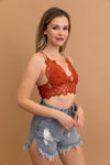 Crochet Lacey Charm Padded Bralette Bralette Leto Collection   