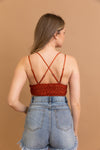 Crochet Lacey Charm Padded Bralette Bralette Leto Collection   