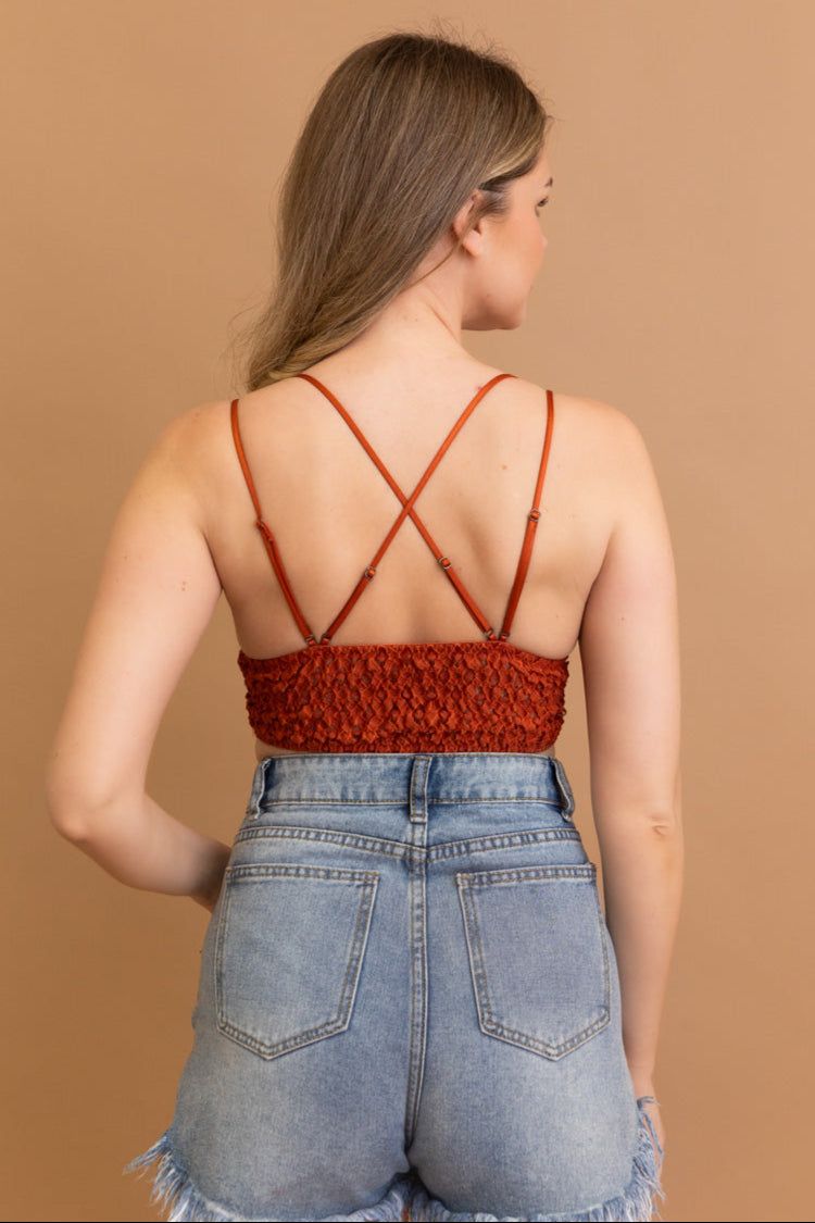 Crochet Lacey Charm Padded Bralette - NeoKira Unlimited