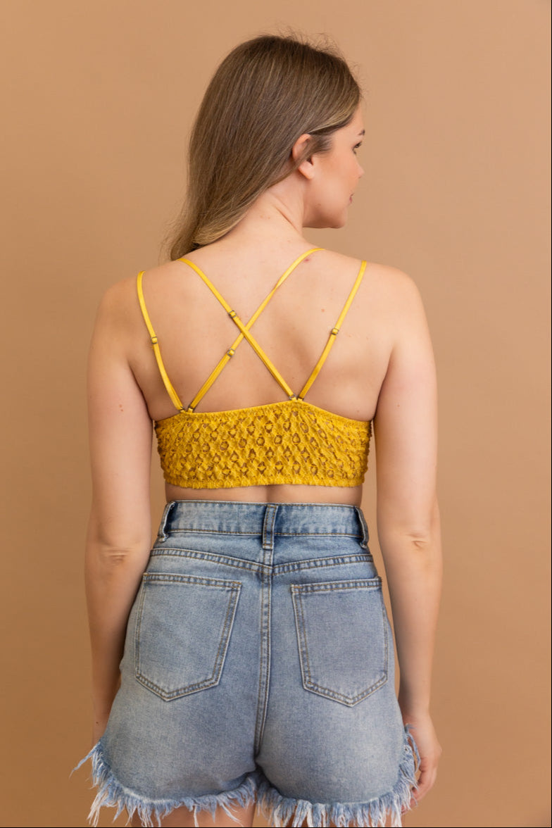 Crochet Lacey Charm Padded Bralette - NeoKira Unlimited