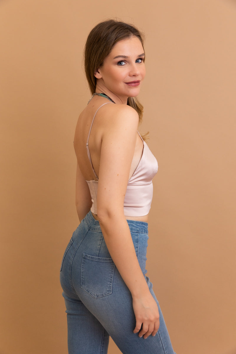 Satin Glow Longline Bralette - NeoKira Unlimited