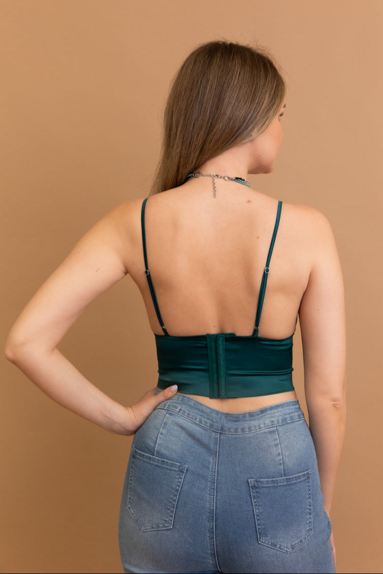 Satin Glow Longline Bralette - NeoKira Unlimited