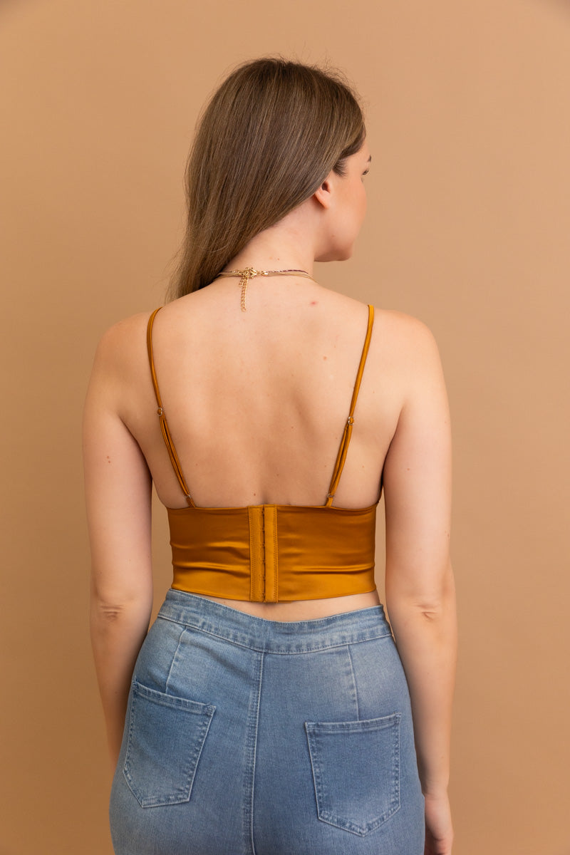 Satin Glow Longline Bralette - NeoKira Unlimited