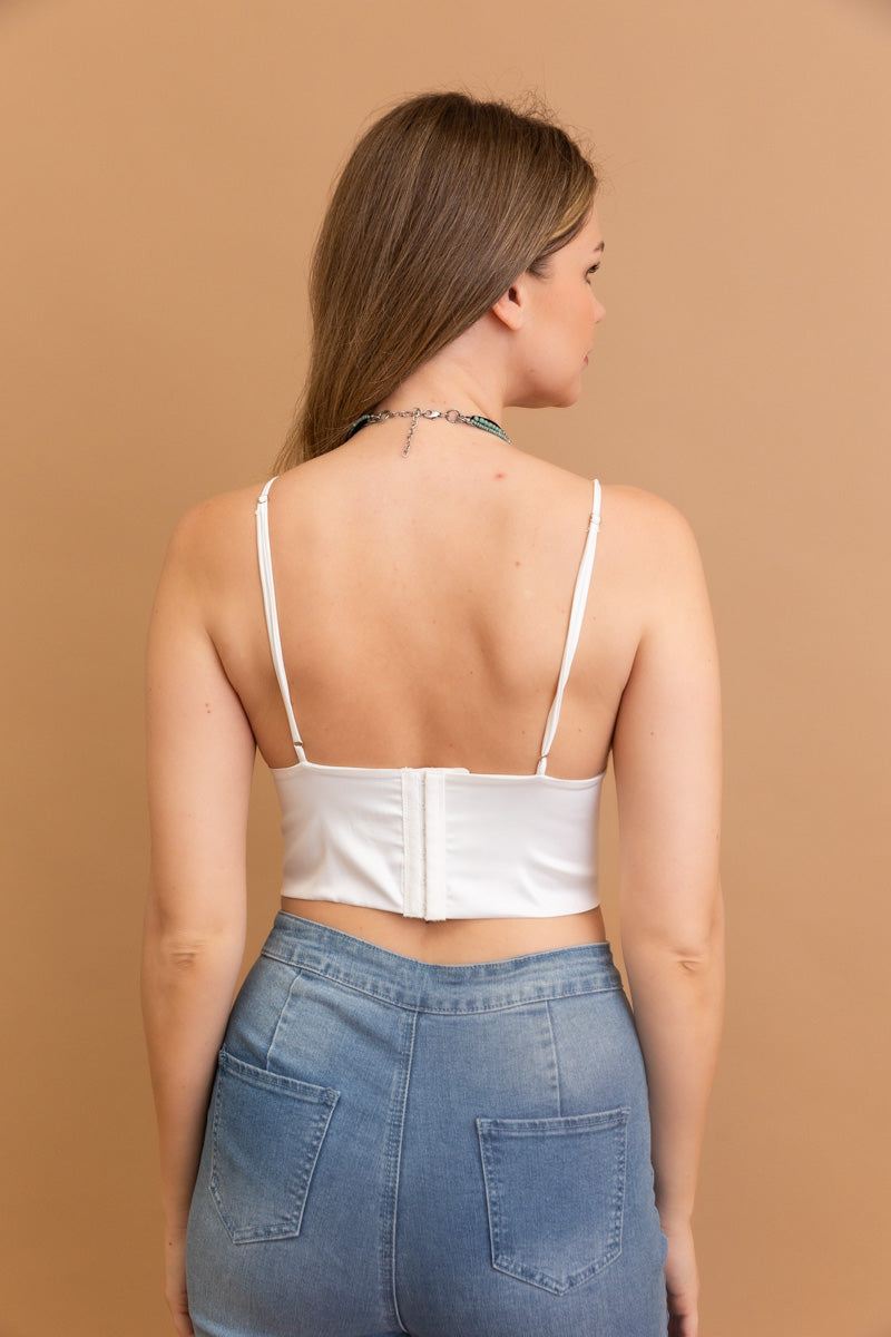 Satin Glow Longline Bralette - NeoKira Unlimited
