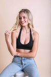 Solid Halter Bralette Bralette Leto Collection   