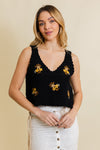 Serene Blooms Crochet Style Top Top Leto Collection   