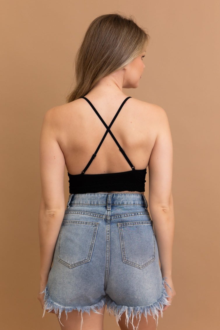 Floral Jacquard Scoop Neck Bralette🌸 - NeoKira Unlimited