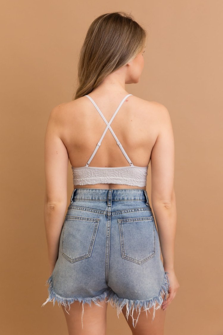 Floral Jacquard Scoop Neck Bralette🌸 - NeoKira Unlimited