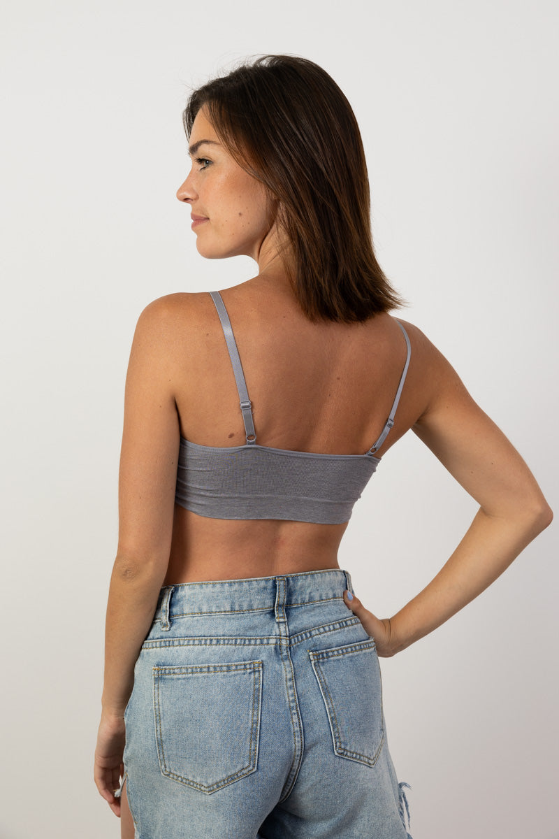 Comfort Chic Ribbed Lace Padded Bralette - NeoKira Unlimited