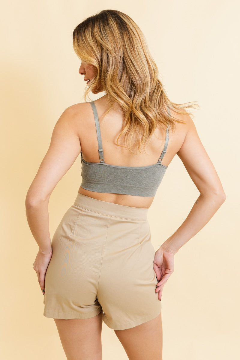 Pure Comfort Ribbed Lace Trim Padded Bralette - NeoKira Unlimited