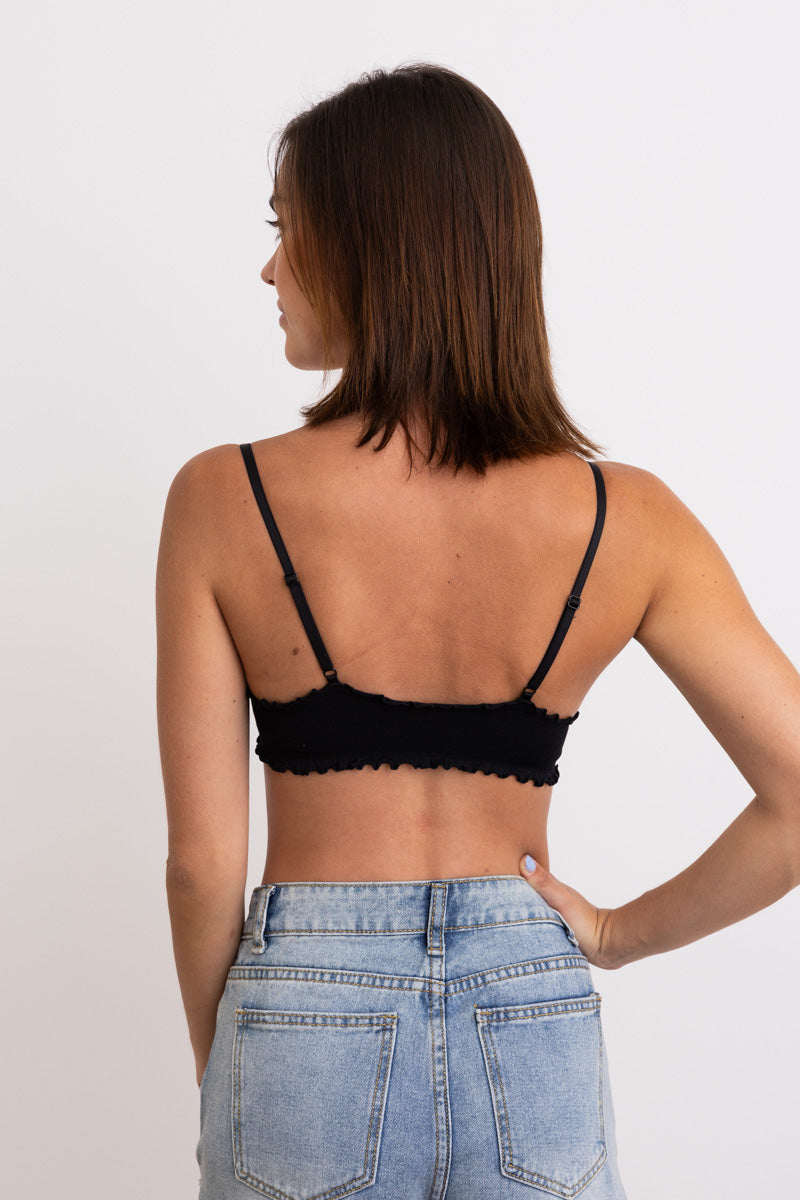 Seamless Lettuce Edge Bow Tie Triangle Bralette 🥬 - NeoKira Unlimited