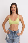 Seamless Lettuce Edge Bow Tie Triangle Bralette 🥬 Bralette Leto Collection XS/S Lime 