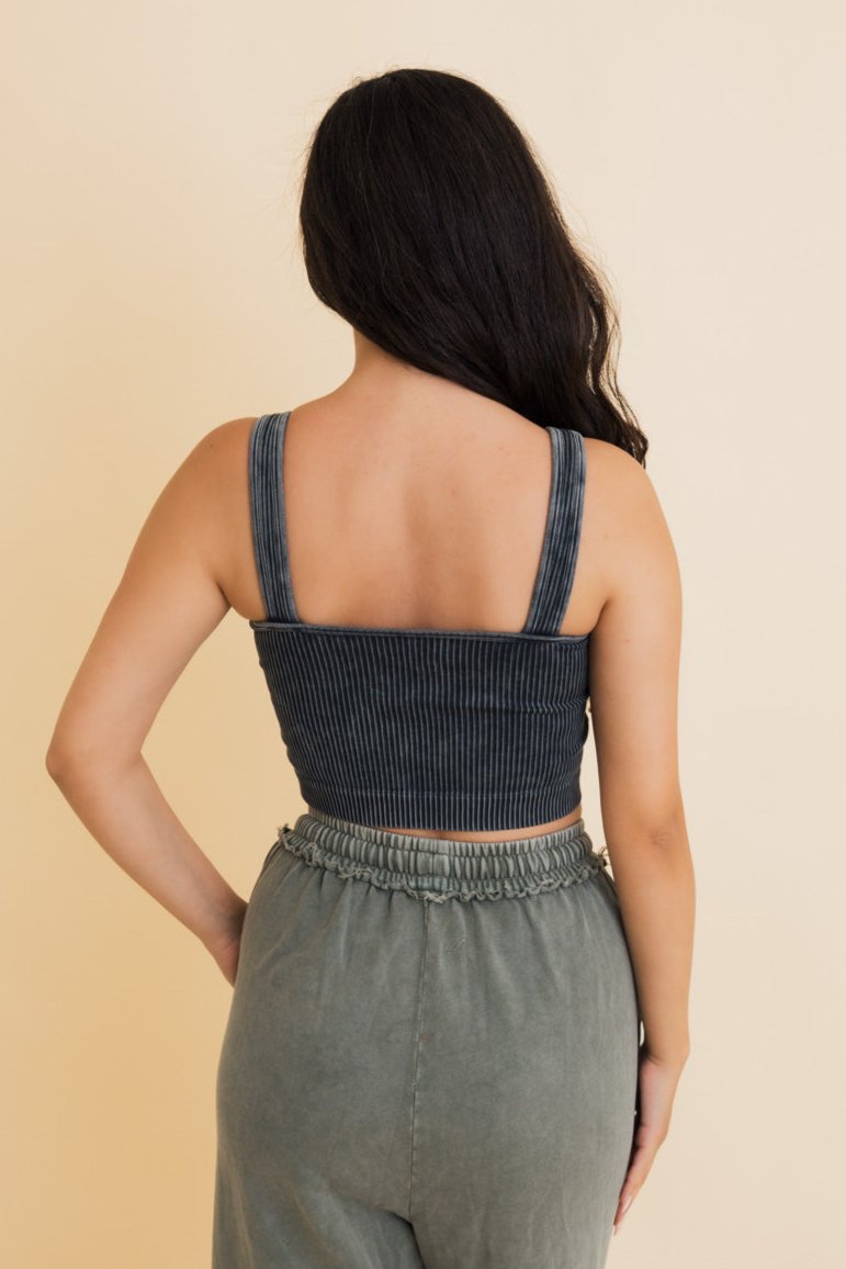 Just Breathe Washed Ribbed Bralette - NeoKira Unlimited