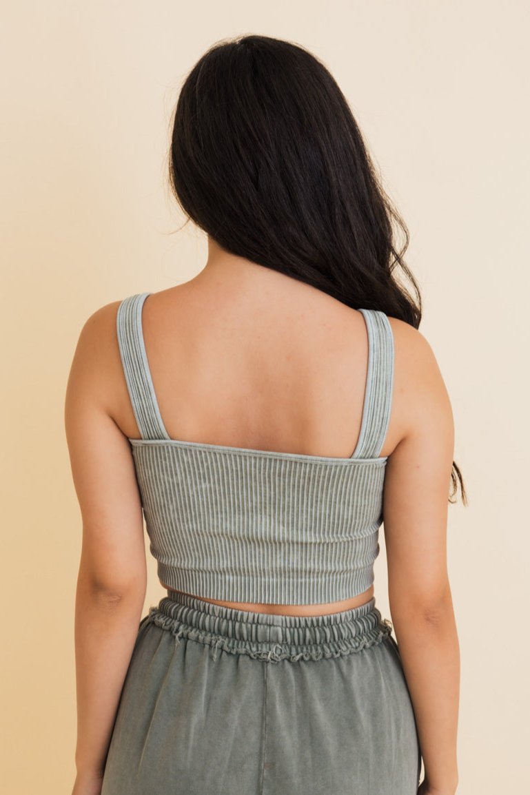 Just Breathe Washed Ribbed Bralette - NeoKira Unlimited