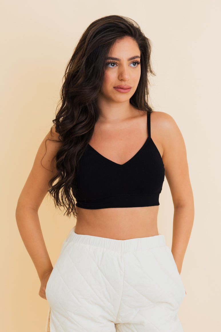 Sporty Vintage Ribbed Ultra Comfy Bralette - NeoKira Unlimited