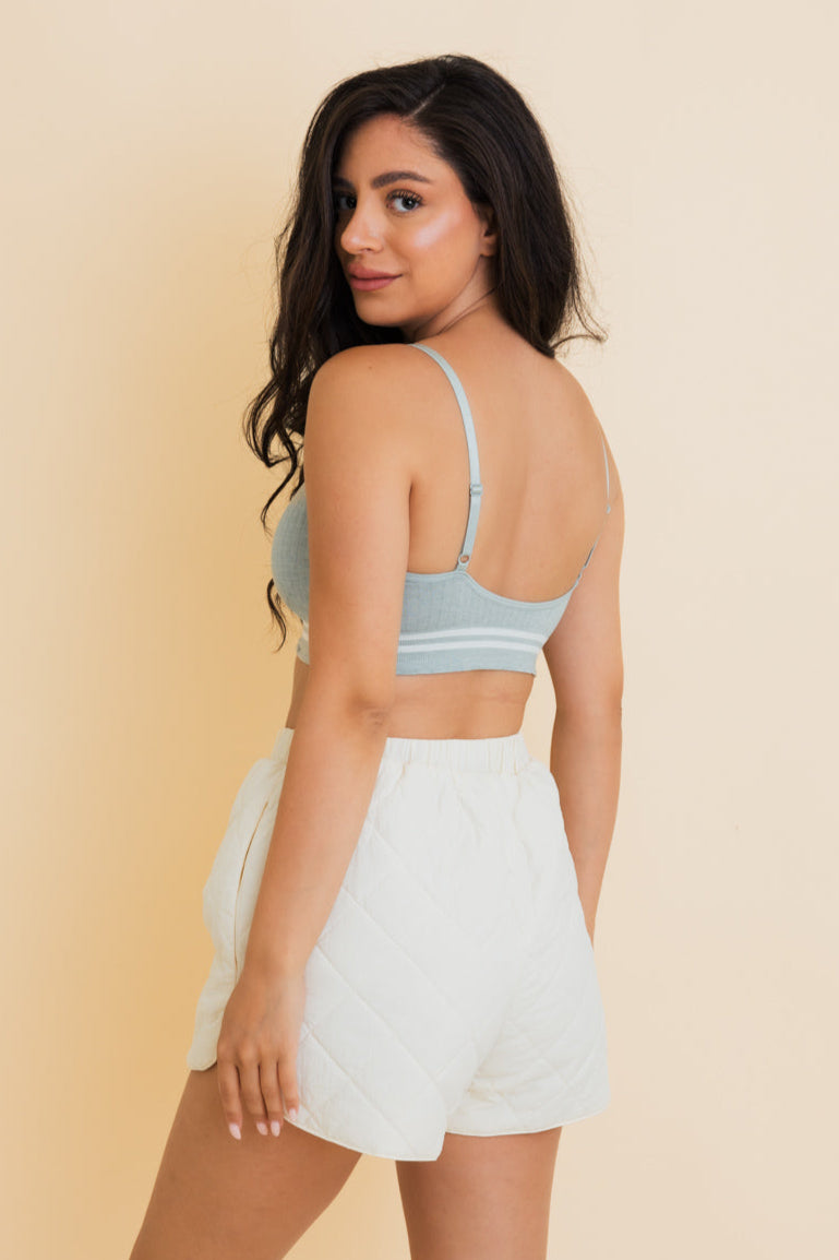 Sporty Vintage Ribbed Ultra Comfy Bralette - NeoKira Unlimited