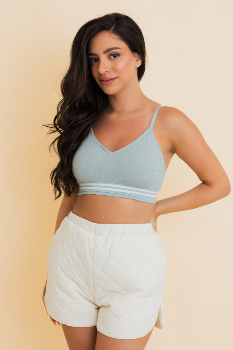Sporty Vintage Ribbed Ultra Comfy Bralette - NeoKira Unlimited